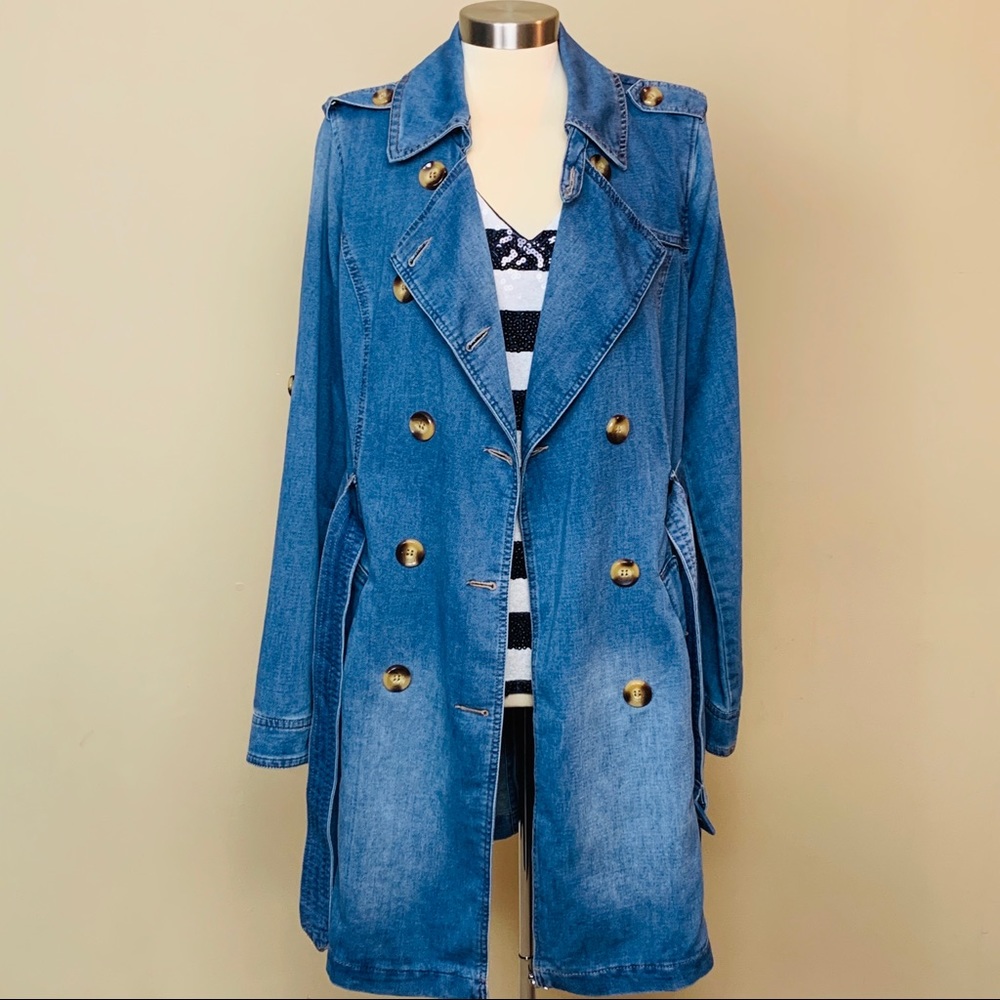 Steve Madden Denim Trench Coat